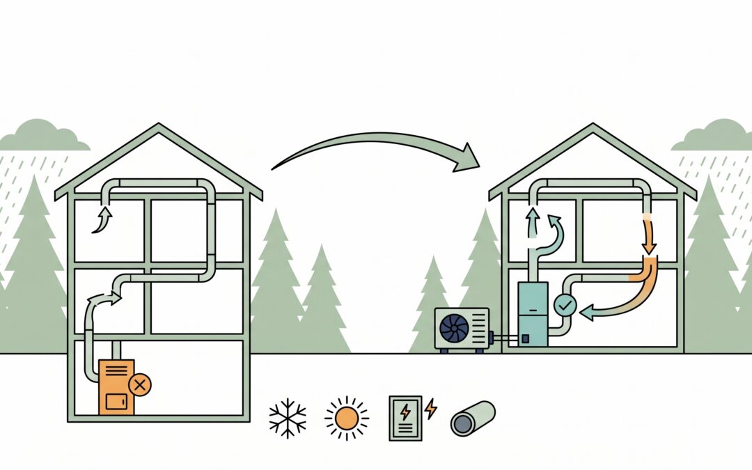 Replacing a Furnace With a Heat Pump: What Actually Changes in a Seattle or Eastside Home